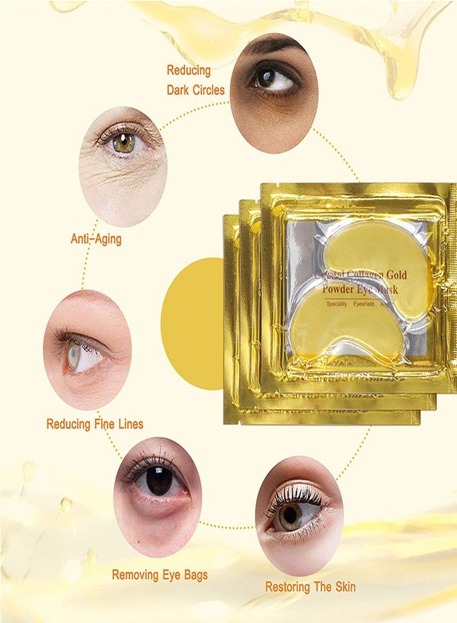 Moulis 24k Gold Eye Mask - 25 pairs Eye Masks for Puffiness Puffy Eyes and Dark Circles Treatments Under Eye Patches for Deep Moisturizing Wrinkle Eye Bags - Image 3